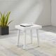Linon Alora White Aluminum Outdoor Side Table-1