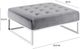 TOV Furniture Nova Grey Velvet Ottoman-3
