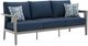 Signature Design by Ashley® Gali 4-Piece Blue/Gray Aluminum/Fabric Outdoor Conversation Set-2