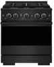 ZLINE Marino 30" Black Stainless Steel Pro Style Dual Fuel Range with 4 Burner Gas Cooktop-0