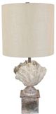 Crestview Collection Coastal Shell Finial Coral/Off-White Table Lamp-0