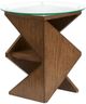 Magnussen Home® Vector Russet Brown Round Accent Table-4