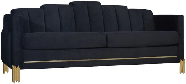 New Classic® Home Furnishings Empire Midnight Black Sofa-0