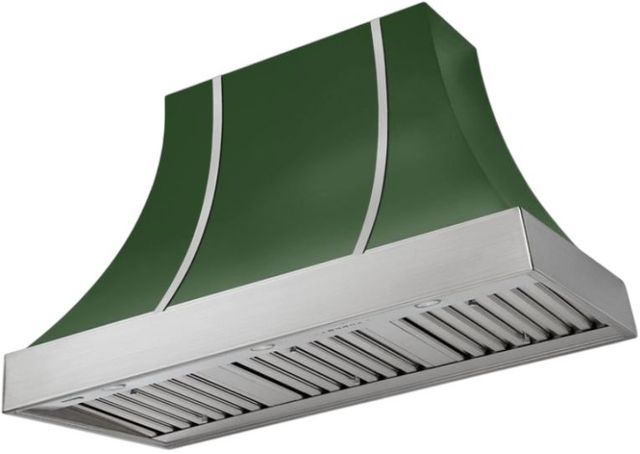 AGA Cascade 48" Cornwall Green Wall Mounted Range Hood  with Brushed Nickel Trim-0