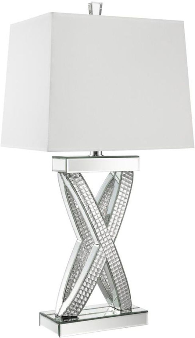 Coaster® Dominick White/Mirror Table Lamp-0