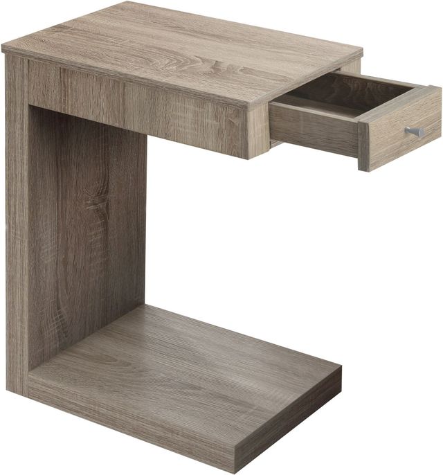 Monarch Specialties Inc. Dark Taupe Accent Table with Drawer -0