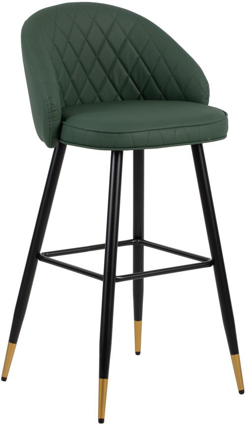 New Classic® Home Furnishings Oliver 4-Piece Green Vegan Leather Bar Stool Set-1