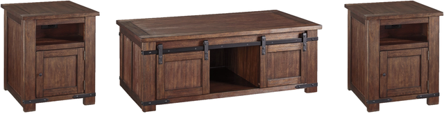 Signature Design by Ashley® Budmore 3-Piece Brown Living Room Table Set-0