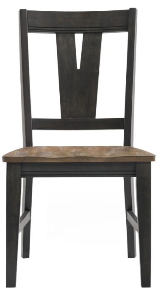 Intercon Harper Brushed Brown/Pecan Splat Dining Side Chair -2