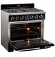 Unique Appliances Classic Retro 30" Midnight Black Freestanding Gas Range-2