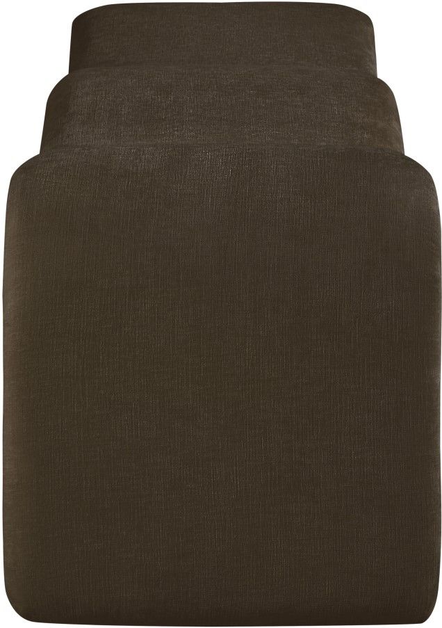 Meridian Furniture Willow Brown Chenille Bench-2
