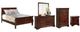 Signature Design by Ashley® Alisdair 5-Piece Dark Brown Twin Sleigh Bed Set-0