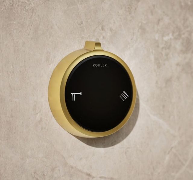 KOHLER® Anthem® Duo Vibrant Brushed Moderne Brass 2-Outlet Bath/Shower Digital Control-1