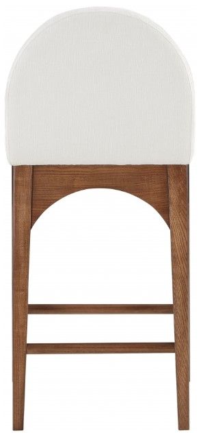 Meridian Furniture Waldorf Cream/Walnut Brown Counter Stool-3