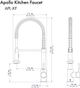 ZLINE Apollo Gunmetal Pull Down Kitchen Faucet-1