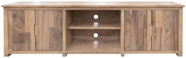 International Furniture Direct Natural Parota Natural 88" TV Stand-2