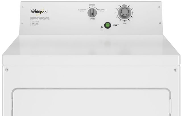 Whirlpool® Commercial 7.4 Cu. Ft. White Front Load Electric Dryer-1