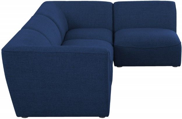 Meridian Furniture Miramar 4-Piece Navy Modular Sectional Sofa Set-2