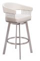  Zuo® Modern Bantry White Swivel Barstool-0