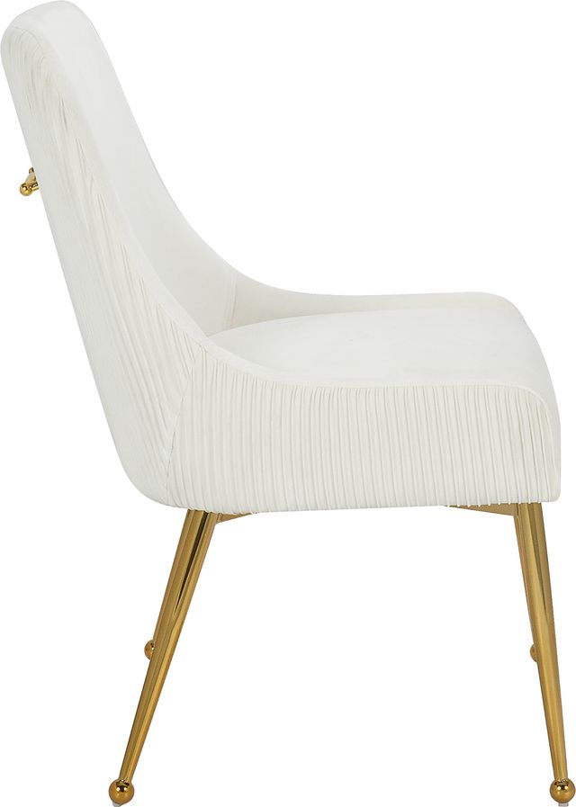 Meridian Furniture Ace Cream/Gold Dining Side Chair-2