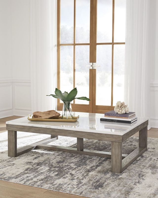 Table basse de Signature Design by Ashley® Loyaska  - Marron/Ivoire-2
