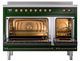 Ilve® Nostalgie II Noblesse 48'' Emerald Green Pro Style Induction Range with Burnished Trim-1