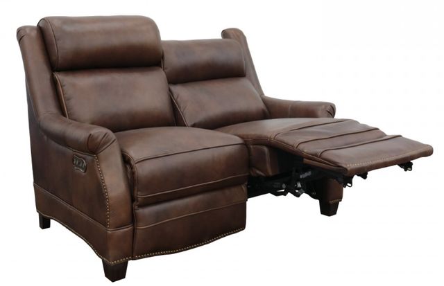 BarcaLounger® Warrendale Worthington Cognac Leather Power Reclining Loveseat-2