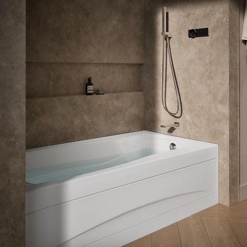 KOHLER® Mariposa® White 72" x 36" Alcove Whirlpool Bath-2
