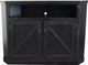 American Heartland Manufacturing Rustic Antique Black Tall Corner TV Cart-0
