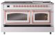 Ilve® Nostalgie II Noblesse 60'' White Pro Style Dual Fuel Range with Copper Trim-4