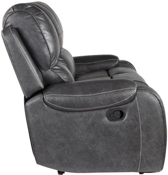 Steve Silver Co. Keily Dove Gray Manual Reclining Sofa-3