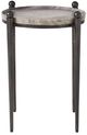 Uttermost® Nahunta Gray Accent Table with Dark Bronze Base-3