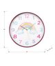 Monarch Specialties Inc. Multi-Colored Pastel 18" Wall Clock For Kids with Rainbow Image-2