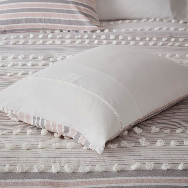 Olliix by Urban Habitat Blush King/California King Calum Cotton Jacquard Comforter Set-3