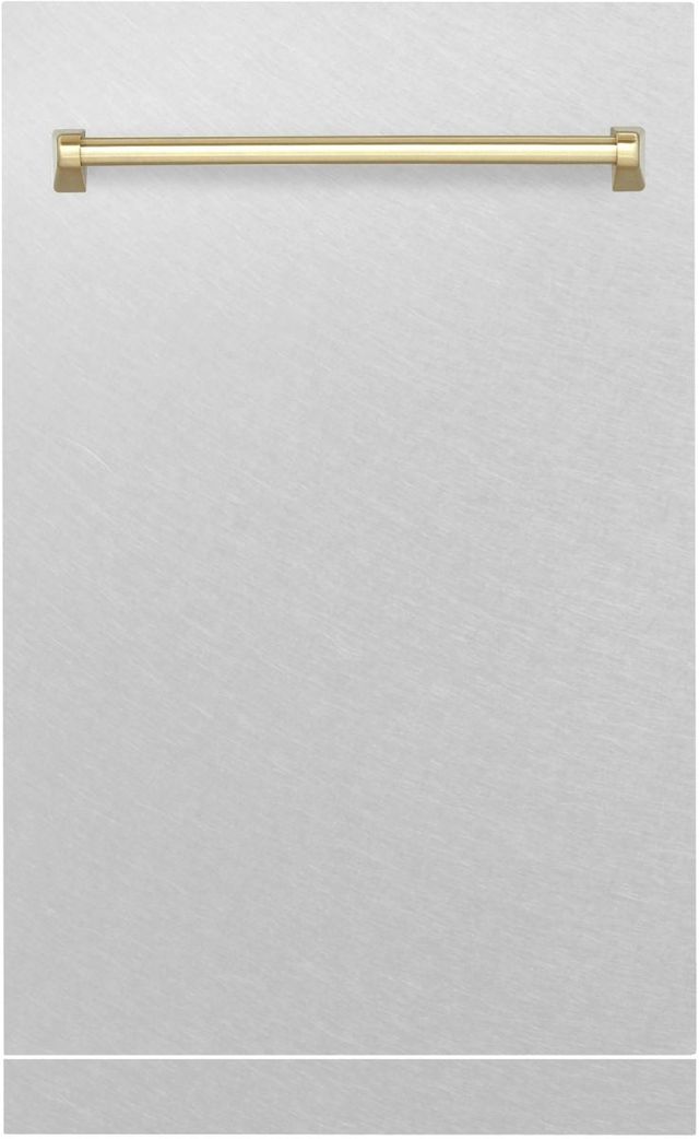ZLINE Autograph Edition Tallac 18" Fingerprint Resistant Satin Stainless Steel Dishwasher Panel-1