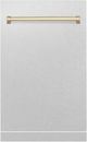 ZLINE Autograph Edition Tallac 18" Fingerprint Resistant Satin Stainless Steel Dishwasher Panel-1