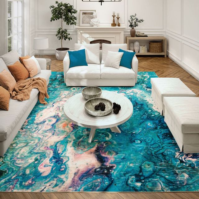 Dalyn™ Rug Company Kikiamo KK4 Lagoon 5'x8' Area Rug-3