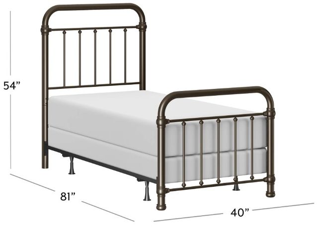 HH2 Home Kirkland Black Twin Metal Rod Bed-2