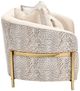 Michael Amini® Lisbon Beige/Gold/Gray Loveseat-2