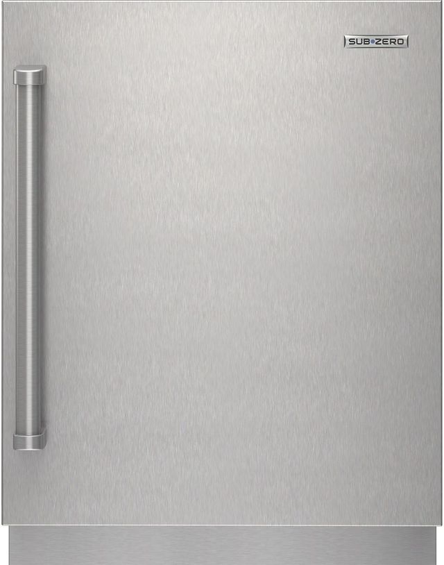 Sub-Zero® 24" Stainless Steel Right Hinge Undercounter Refrigerator Door Panel Kit with Tubular Handle-0