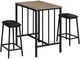 Monarch Specialties Inc. 3-Piece Black/Brown Counter Height Dining Set-0