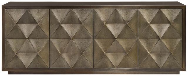 Universal Explore Home™ Modern Antique Champagne Origami Credenza-1