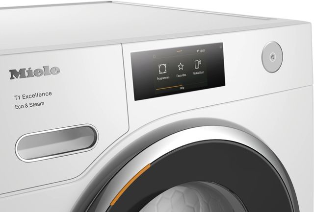 Miele T1 White Edition 4.03 Cu. Ft. Lotus White Electric Ventless Dryer with SteamFinish-2