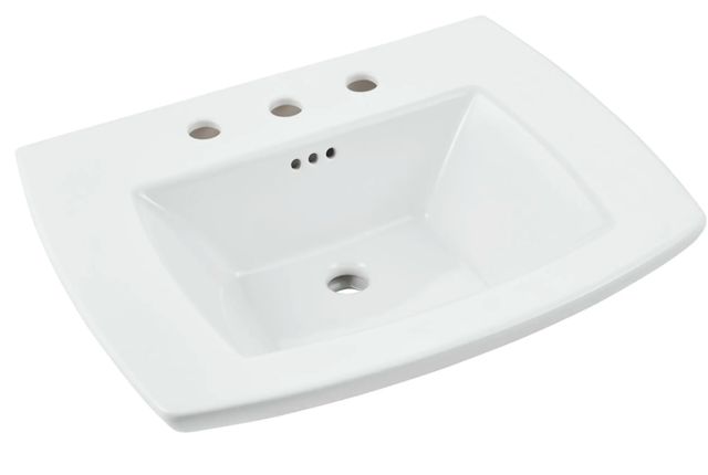 American Standard Edgemere White 8" Widespread Pedestal Sink Top-0