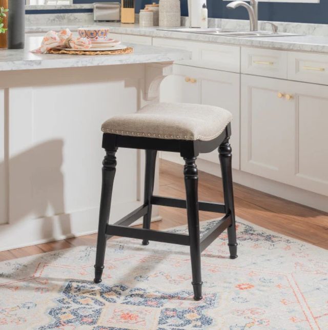 Powell® Lockhart Beige/Black Big and Tall Counter Stool-1