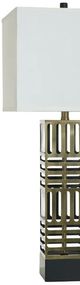 StyleCraft Norman Wyatt Home Orion Plated Ab Steel Table Lamp-1