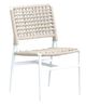 Sunset West Bahia Frost/Sand Metal/Natural Fibers Outdoor Dining Side Chair-0