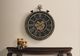 Monarch Specialties Inc. Brown 24" Round Wall Clock with Standard Numbers on Brown Background and Go-2
