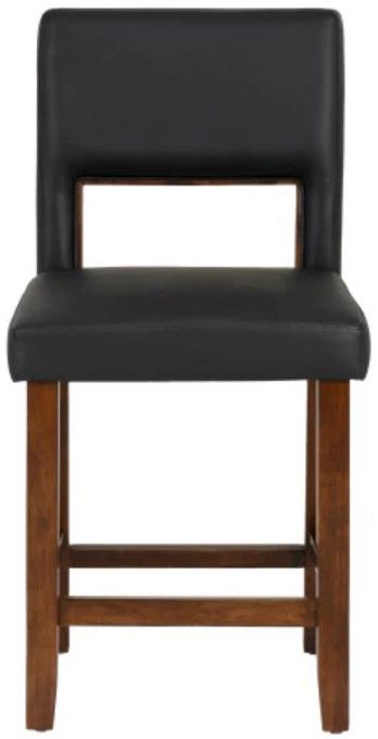 Linon Vega Espresso Black Upholstered Counter Stool-3
