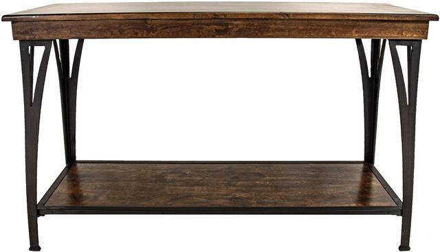 Intercon District Cool Copper Sofa Back Table with Black Base-1